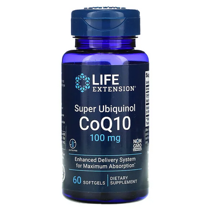 Súper Ubiquinol CoQ10, 100mg (60 caps blandas)