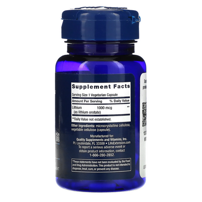 Litio 1000 mcg (100 vcaps) / Lithium 1000 mcg (100 vcaps)