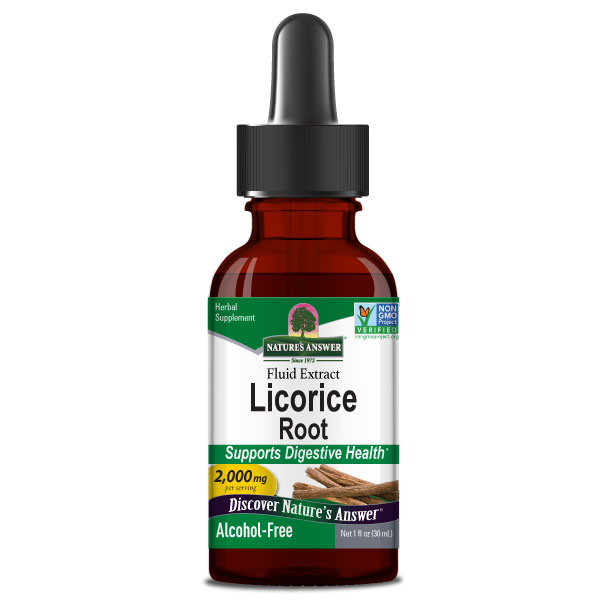 Extracto Líquido de Raíz de Regaliz 2000 mg (1 fl oz /30 ml),Licorice Root, Nature's Answer