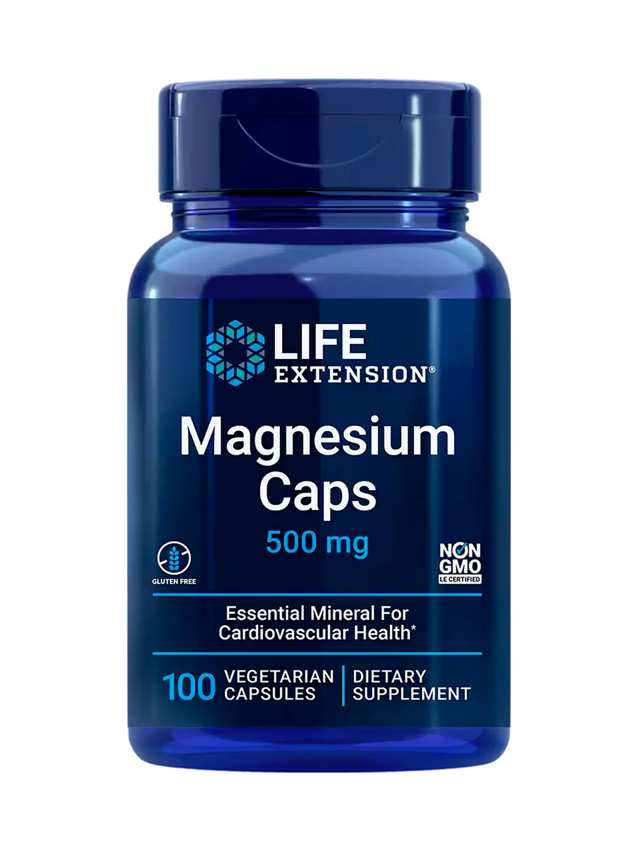 Magnesio en capsulas 500 mg (100vcaps) /  Magnesium Caps 500mg (100vcaps)