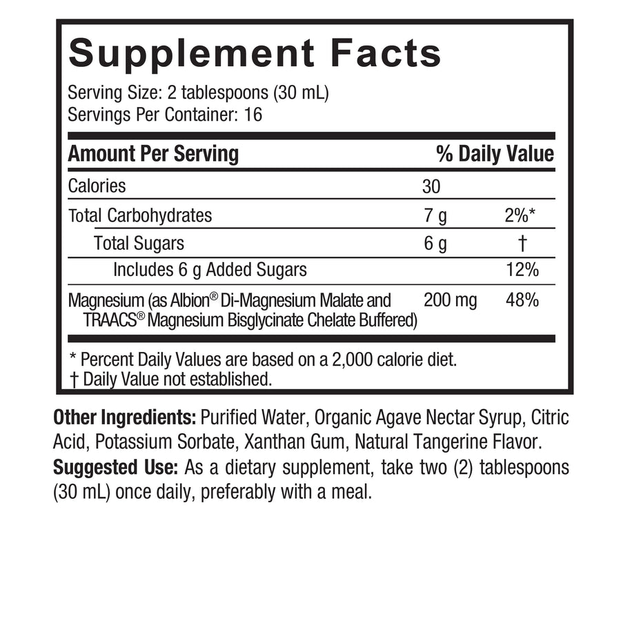 Líquido de Glicinato y Malate de Magnesio (16 fl oz/480 ml), Nature's Answer