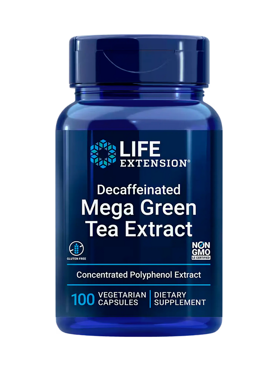Extracto de té verde mega descafeinado (100 vcaps) / Decaffeinated Mega Green Tea Extract (100 vcaps)