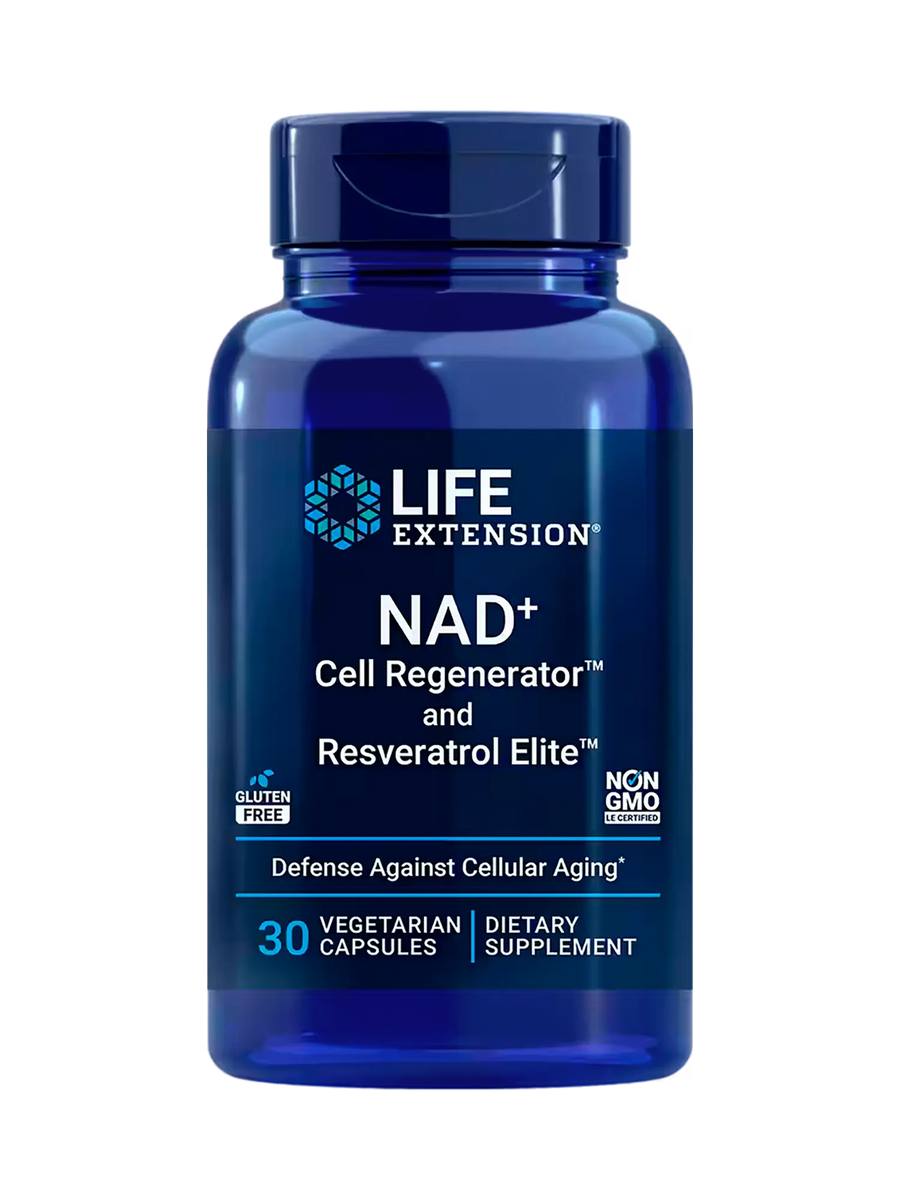 NAD 300mg + Cell Regenerator y Resveratrol Elite (30 vcaps) / NAD+ Cell Regenerator and Resveratrol Elite (30 vcaps)