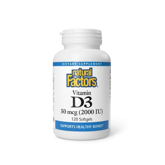 Vitamina D3 50 mcg (2,000 IU) 120 sg, Natural Factors