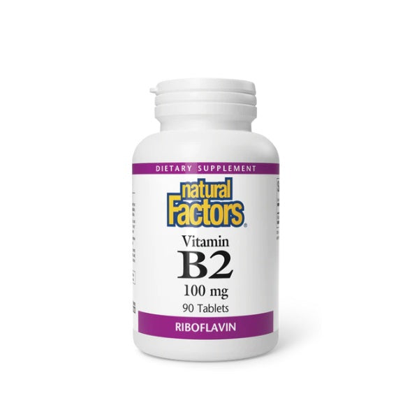 B2 Riboflavina 100 mg 90 tab, Natural Factors