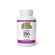 B6 Piridoxina HCL 100 mg 90 tab, Natural Factors