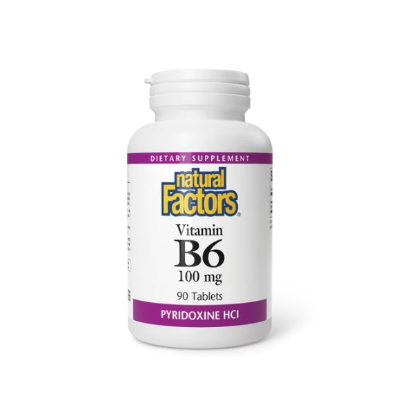 B6 Piridoxina HCL 100 mg 90 tab, Natural Factors