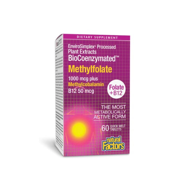 BioCoenzymated® Metilfolato 1,000 mcg 60 tab, Natural Factors