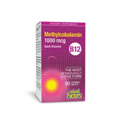 B12 Metilcobalamina 1,000 mcg Masticable 90 tab, Natural Factors