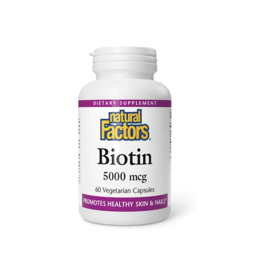 Biotina 5,000 mcg 60 vcap, Natural Factors