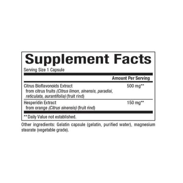 Bioflavonoides Cítricos  650 mg 90 cap, Natural Factors