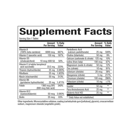 Super Multi® Sin Hierro 90 tab, Natural Factors