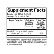 BigFriends® Vitamina D3 Gotas 10 mcg (400 IU) 0.5 fl oz, Natural Factors