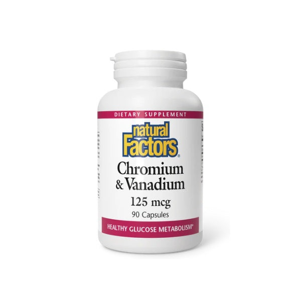 Cromo & Vanadio 100 mcg & 25 mcg 90 cap, Natural Factors