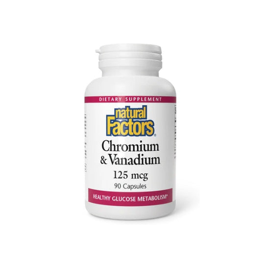 Cromo & Vanadio 100 mcg & 25 mcg 90 cap, Natural Factors