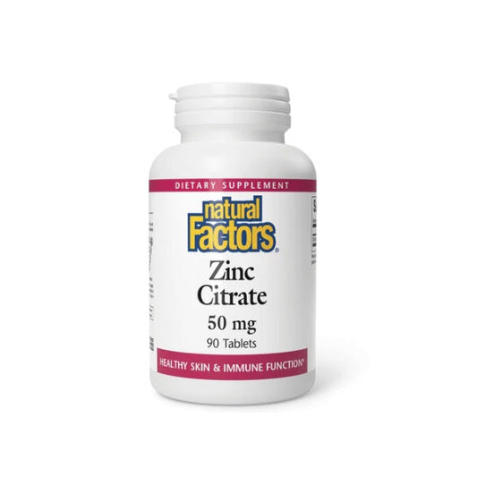 Citrate de Zinc 50 mg 90 tab, Natural Factors