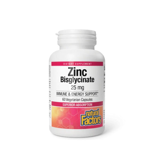 Bisglicinato de Zinc Bisglicinato de Zinc 25 mg 60 vcap, Natural Factors, Natural Factors
