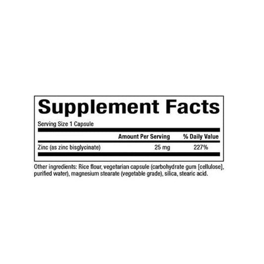 Bisglicinato de Zinc Bisglicinato de Zinc 25 mg 60 vcap, Natural Factors, Natural Factors