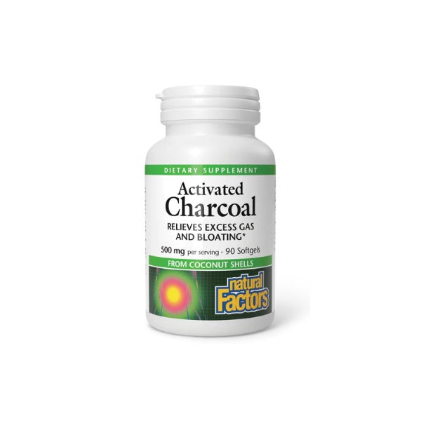 Carbón Activado 500 mg 90 sg, Natural Factors