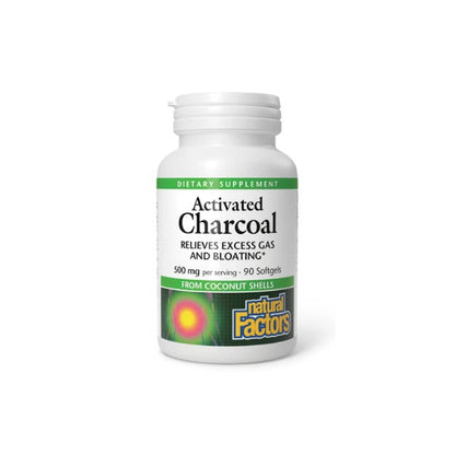 Carbón Activado 500 mg 90 sg, Natural Factors