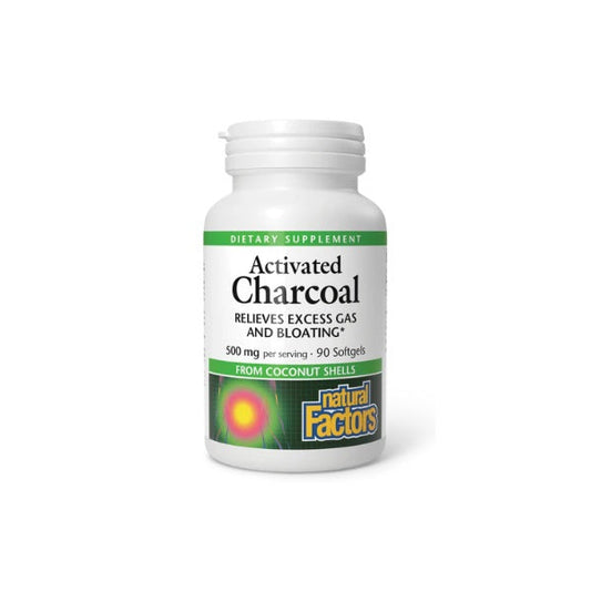 Carbón Activado 500 mg 90 sg, Natural Factors