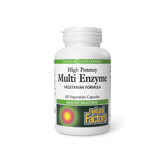 Multi Enzimas Vegetarianas de Alta Potencia 60 vcap, Natural Factors