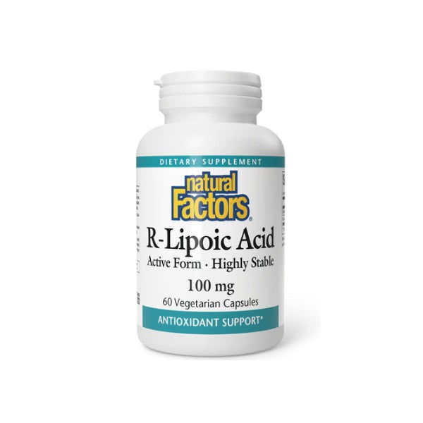 Ácido R-Lipoico 100 mg 60 vcap, Natural Factors