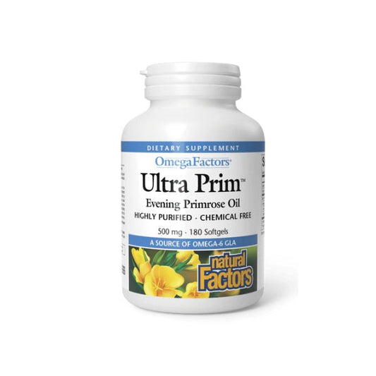 OmegaFactors® Ultra Prim™ EPO 500 mg / 50 mg GLA 180 sg, Natural Factors