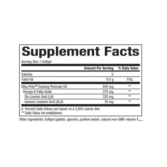 OmegaFactors® Ultra Prim™ EPO 500 mg / 50 mg GLA 180 sg, Natural Factors