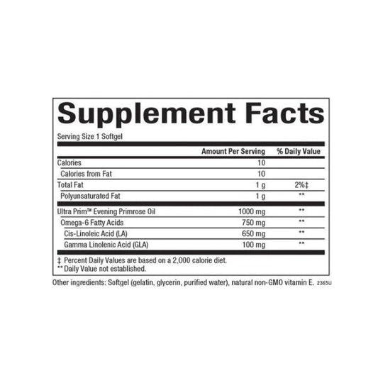 OmegaFactors® Ultra Prim™ EPO 1,000 mg / 100 mg GLA 90 sg, Natural Factors