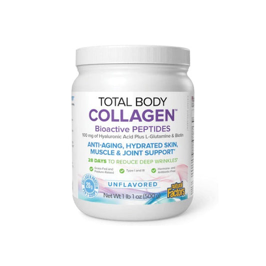 Total Body Collagen™ Polvo de Péptidos Bio Activos– Sin Sabor 1 lb 1 oz, Natural Factors
