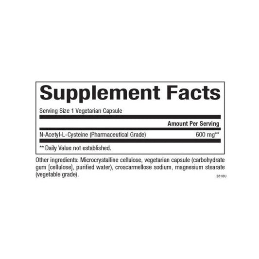 N-Acetil-L-Cisteína 600 mg 60 vcap, Natural Factors