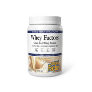 Whey Factors® Proteína en Polvo de Buey Alimentado con Pasto  – Vainilla Francesa 2 lb, Natural Factors