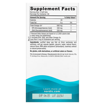 Omega 3 (180 softgels) NORDIC NATURAL'S