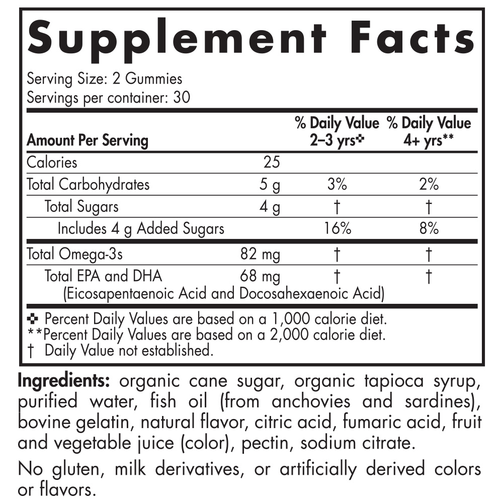 Nordic Omega 3 - 82mg - Mandarina - 60 Gomitas