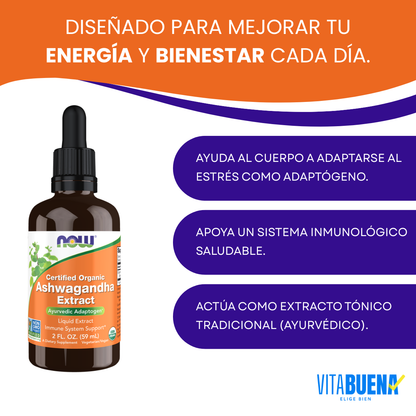 Ashwagandha Organico Extracto Liquido (2 fl.oz.) /Ashwagandha Extract Liquid, Organic