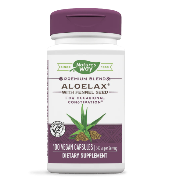 Aloelax con Semillas de Hinojo - Mezcla Premium - 340mg - 100 Cápsulas Veganas