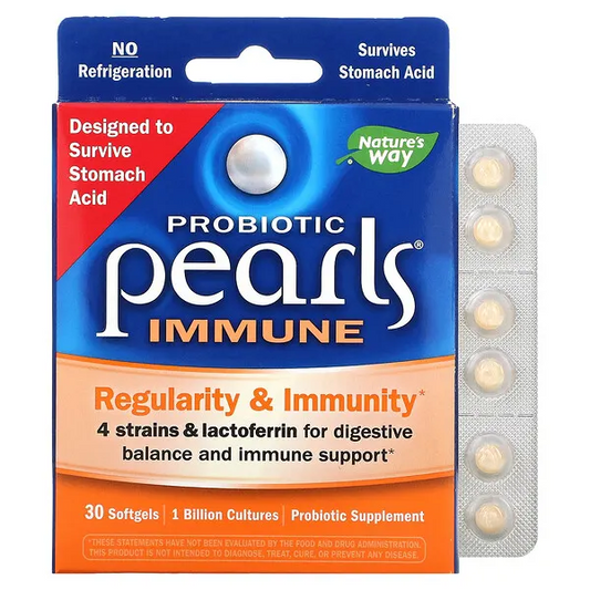 Probiótico Pearls® Immune - Regularidad & Inmunidad - Mil Millones de Cultivos - 30 Cápsulas Blandas