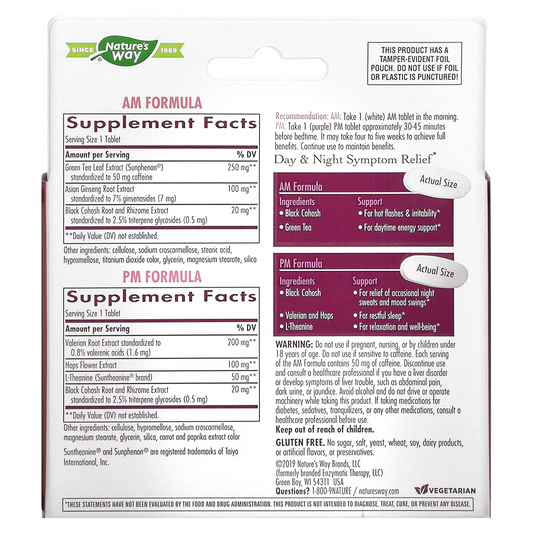 AM/PM Menopause Formula - 30 Tabletas AM & 30 Tabletas PM