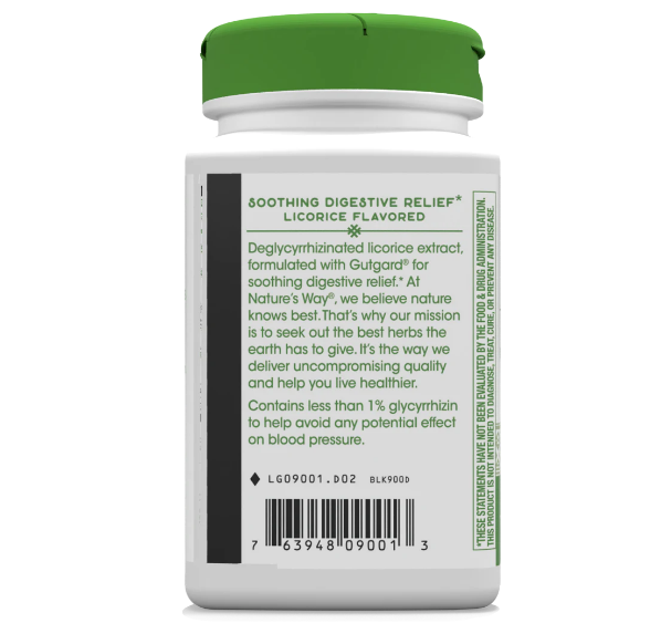 DGL - Extracto de Regaliz Desglicirricinado - 100 Tabletas Masticables