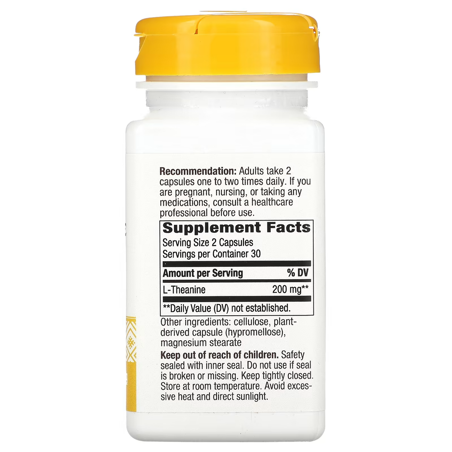 L-Teanina - 200mg - 60 Cápsulas Veganas