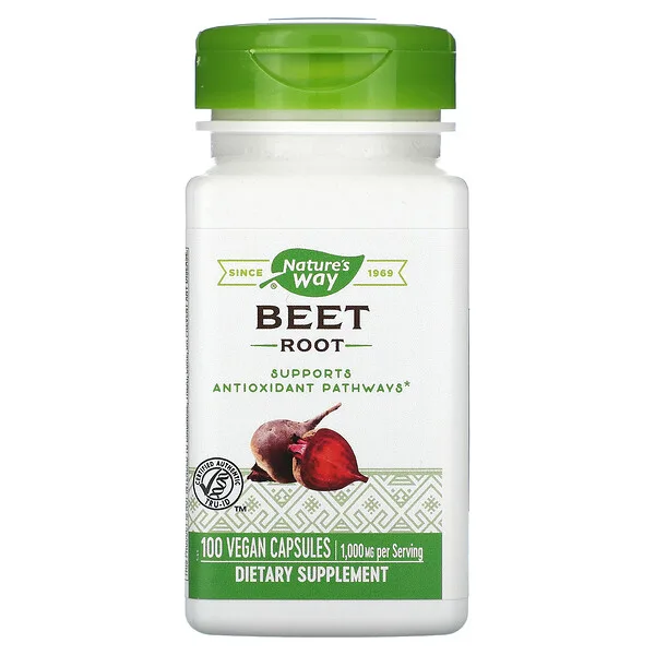 Betabel - Raíz - 1,000mg - 100 Cápsulas Veganas
