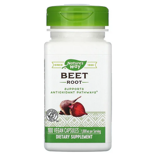 Betabel - Raíz - 1,000mg - 100 Cápsulas Veganas