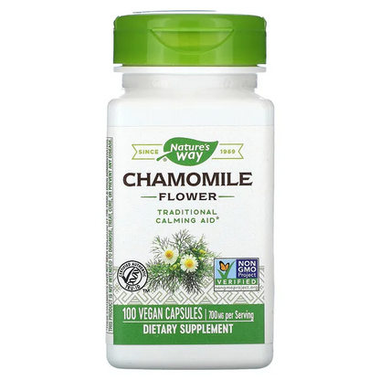 Manzanilla - Flor - 700mg - 100 Cápsulas Veganas