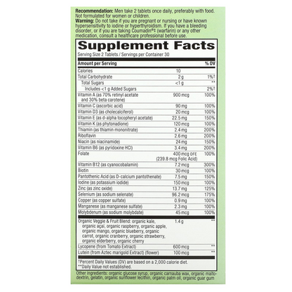 Alive!® Garden Goodness™ Multivitaminico Para Hombres (60 tabs), Nature's Way