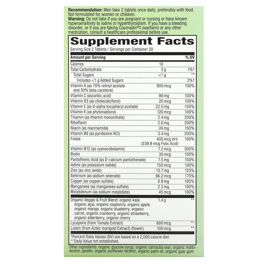 Alive!® Garden Goodness™ Multivitaminico Para Hombres (60 tabs), Nature's Way