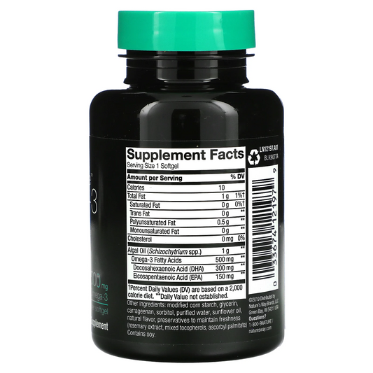 NutraVege - Omega-3 Vegetal - 500mg - 30 Cápsulas Blandas