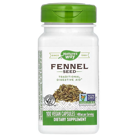 Hinojo - Semilla - 480mg - 100 Cápsulas Veganas