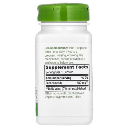 Hinojo - Semilla - 480mg - 100 Cápsulas Veganas
