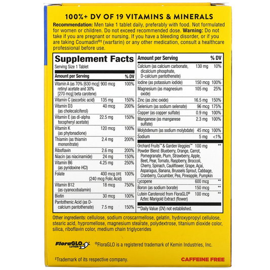 Men's Energy - Multivitamínico Completo para Hombres - 50 Tabletas